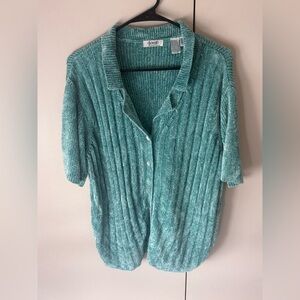 Vintage Elements Exclusively Spiegel Chenille Button-Up Cardigan